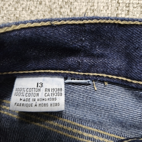 Vintage Pentimento Jeans 70’s Wide Leg Dark Wash Jeans Tan Stitching Sz 13 EUC - Picture 5 of 14